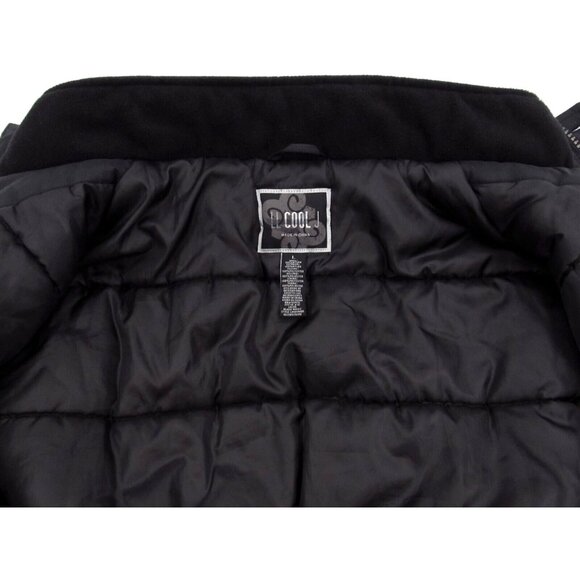 Vtg 90s LL Cool J Bomber Jacket Mens Large Black Quilt Lined Nylon Heavyweight - Picture 10 of 15